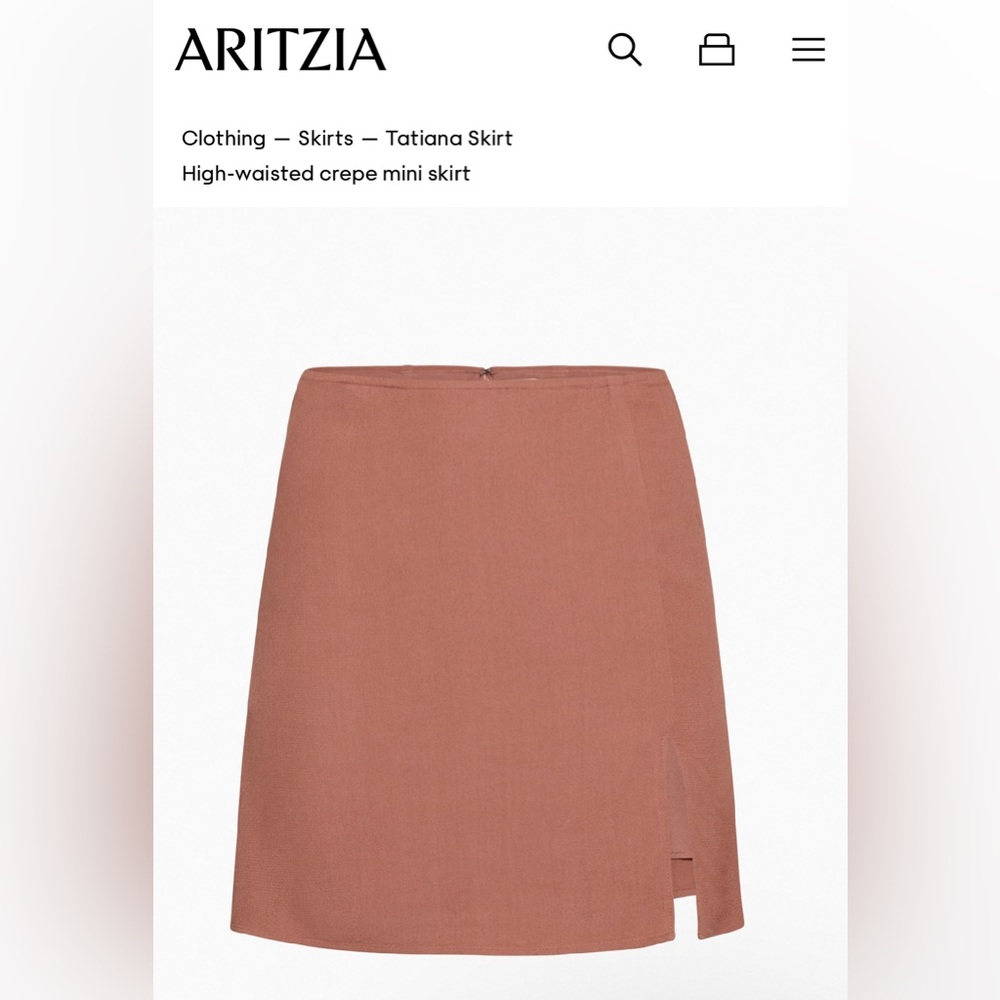 Aritzia Tatiana High-waisted Crepe Mini Skirt